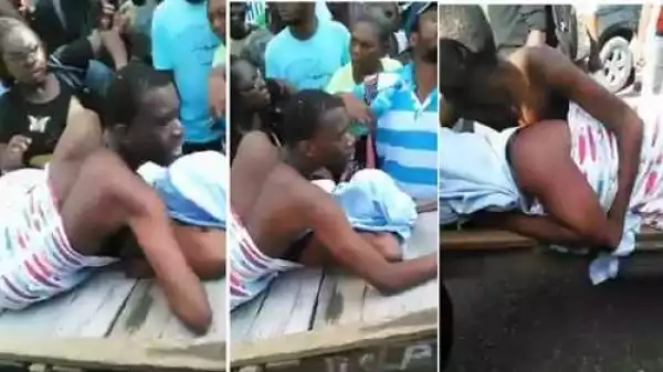 Boyfriend Gets Stuck Inside Married Women During S*x and Dragged Along the Street (Photos+Video)